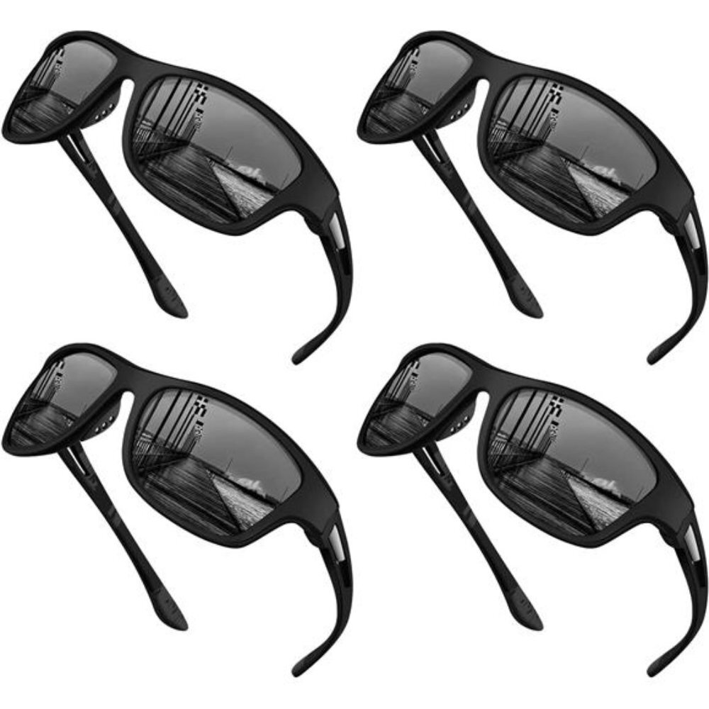 4 Pieces Men's Sunglasses Polarized Sun Glasses UV Protection